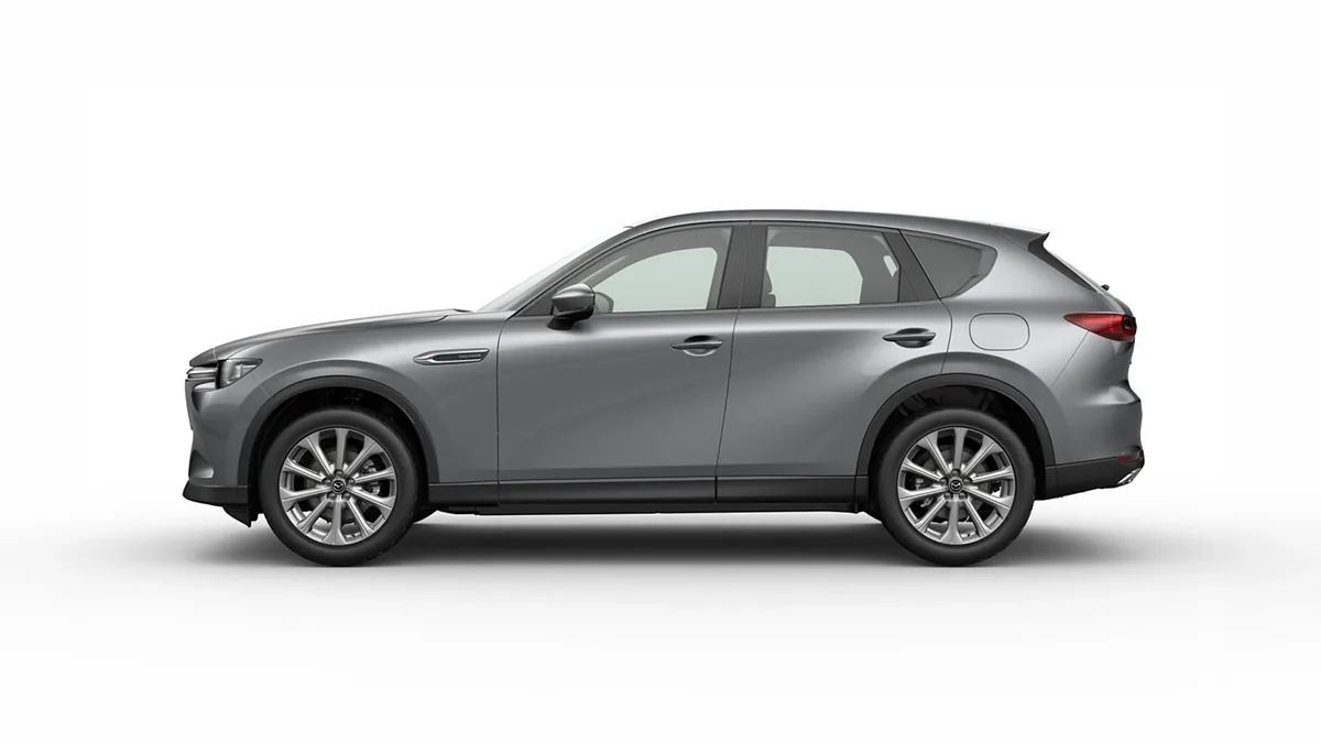 Mazda CX-60 e-Skyactiv D MHEV 8AT RWD Exclusive-Line de renting para Burgos — Lateral
